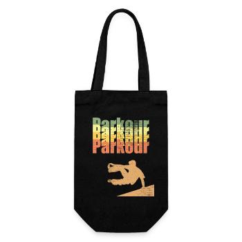 Parkour - Geschenkbeutel für Flaschen - Schwarz - Vorne