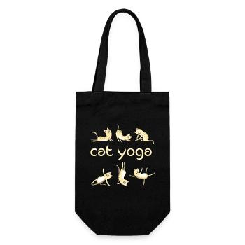 Yoga chats KitKat Kitty Yogi Fun Méditation Gym L - Sac à bouteille - noir - Devant