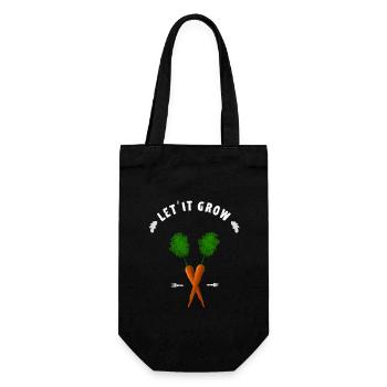 carrot grow garden farmer farmer garden gardener - Gift Bag for Bottles - black - Front