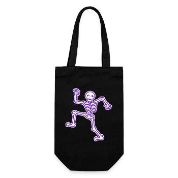 Motifs pour enfants dansant des os de chemise pour enfants squelette - Sac à bouteille - noir - Devant