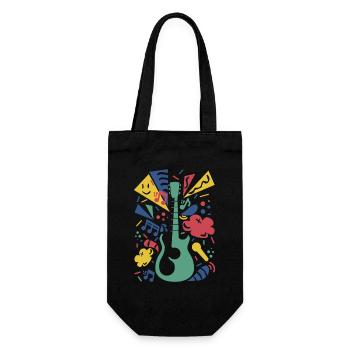 Colorful Guitar Symphony - Gift Bag for Bottles - black - Front