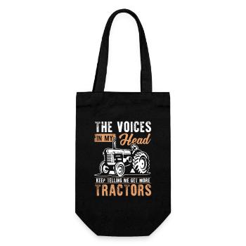 Dictons de tracteur avec motif d’humour - Sac à bouteille - noir - Devant