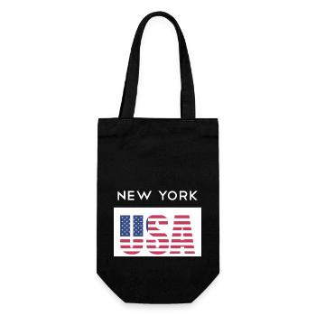 New York, United States, United States T-Shirt NYC - Gift Bag for Bottles - black - Front