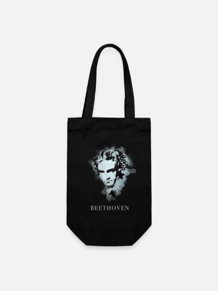 beethoven klassik musik komponist konzert taub pop - Geschenkbeutel für Flaschen - Schwarz