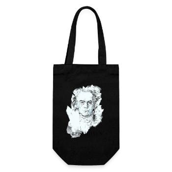 musician classical Beethoven deaf concert fan piano - Gift Bag for Bottles - black - Front