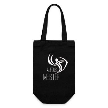 Sauna Aufguss Meister - Geschenkbeutel für Flaschen - Schwarz - Vorne
