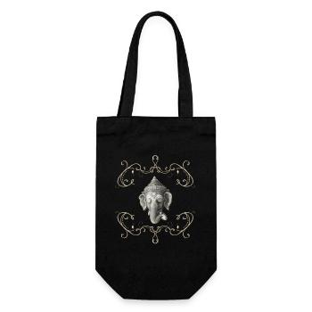 Hindu elephant god ganesh - Gift Bag for Bottles - black - Front