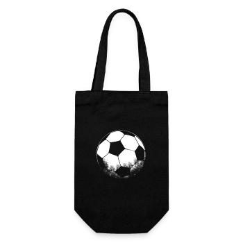 Black White Football Silhouette - Gift Bag for Bottles - black - Front