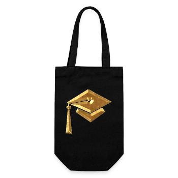 Student hat - Gift Bag for Bottles - black - Front