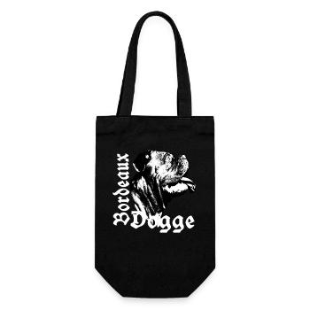 Great Dane, Bordeaux, Mastiff, Bulldogs, Dog's Head, Dogs - Gift Bag for Bottles - black - Front
