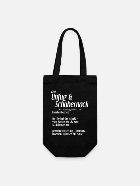 Unfug und Schabernack - Geschenkbeutel für Flaschen - Schwarz