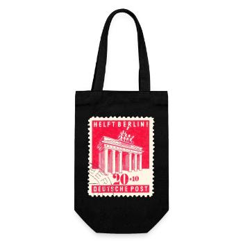 Helft Berlin Briefmarke 20 + 10 Rot 1948 - Geschenkbeutel für Flaschen - Schwarz - Vorne