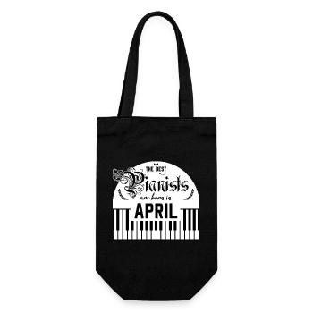 Anniversaire Piano Idée Cadeau Piano Avril - Sac à bouteille - noir - Devant