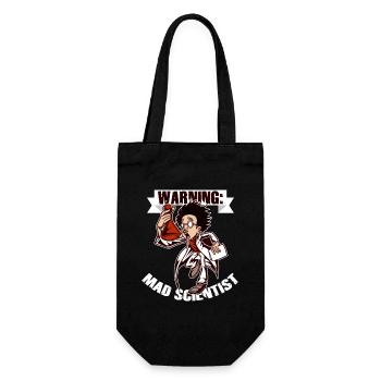 Avertissement Humour du laboratoire de dessins animés de savant fou - Sac à bouteille - noir - Devant