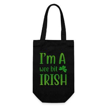 I Am A Wee Bit Irish - Geschenkbeutel für Flaschen - Schwarz - Vorne
