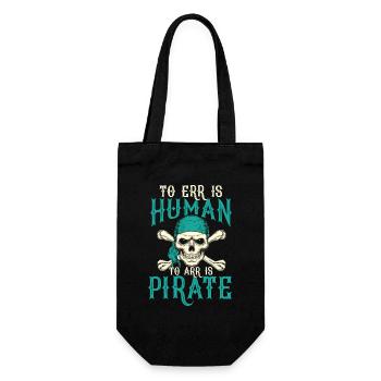 Crâne de pirate humoristique avec slogan - Sac à bouteille - noir - Devant