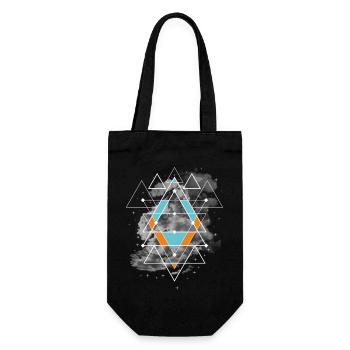Geometrische Muster - Geschenkbeutel für Flaschen - Schwarz - Vorne