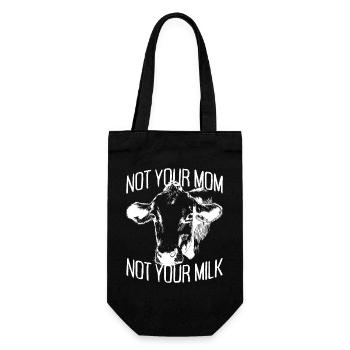 Not Your Mom Not Your Milk Vegan Veggie Vegetarian - Gift Bag for Bottles - black - Front