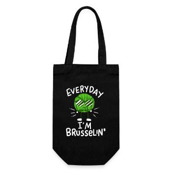 Vegan Brussels Sprouts - Gift Bag for Bottles - black - Front