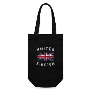Union Jack - United Kingdom - Geschenkbeutel für Flaschen - Schwarz - Vorne