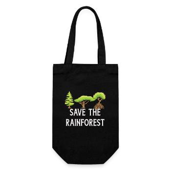 Save The Rainforest - Gift Bag for Bottles - black - Front