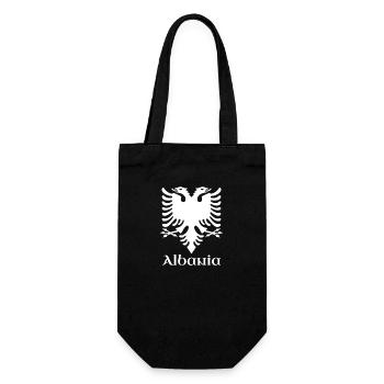 Albanien Flagge "Albanian" - Geschenkbeutel für Flaschen - Schwarz - Vorne
