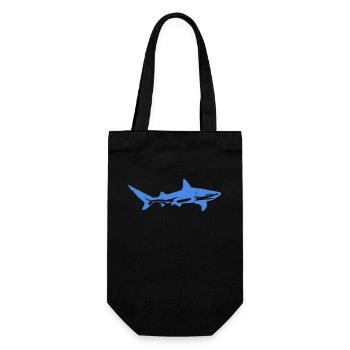 Blue Shark - Geschenkbeutel für Flaschen - Schwarz - Vorne