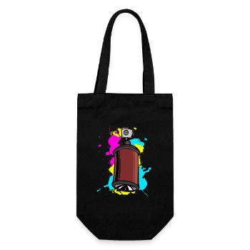 Bunter Schalfspray mit Graffiti-Design - Geschenkbeutel für Flaschen - Schwarz - Vorne