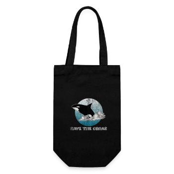 Orca Saying for Animal Welfare - Gift Bag for Bottles - black - Front