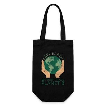 Conception écologique de la Terre avec les mains - Sac à bouteille - noir - Devant
