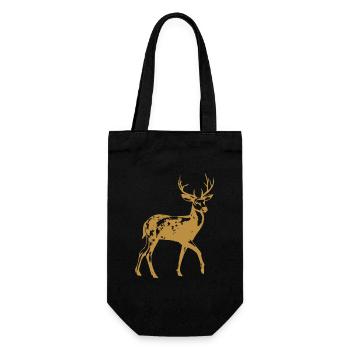deer - Gift Bag for Bottles - black - Front