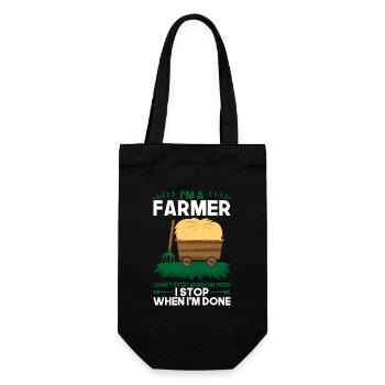 Farmer agriculture gift - Gift Bag for Bottles - black - Front
