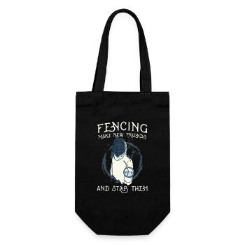 Fencing Fencer - Gift Bag for Bottles - black - Front