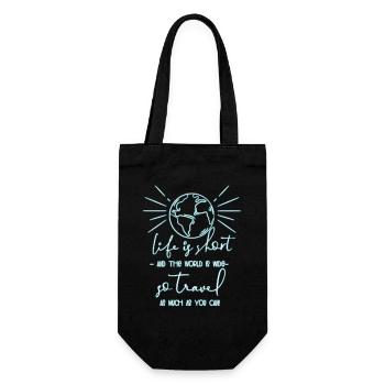 to travel - Gift Bag for Bottles - black - Front
