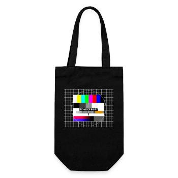 Test image broadcast break 80s 90s party costume - Gift Bag for Bottles - black - Front