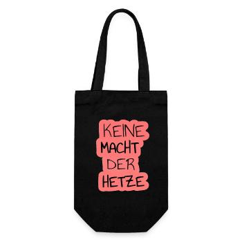 No Power of Agitation Digital Word Art - Gift Bag for Bottles - black - Front