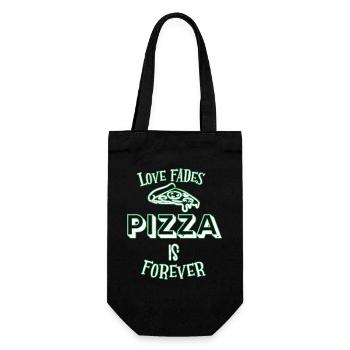 Pizza - Geschenkbeutel für Flaschen - Schwarz - Vorne