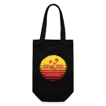 Dreaming Palm Island romantic sunset - Gift Bag for Bottles - black - Front