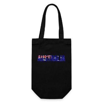 Australia Flag Font Design - Gift Bag for Bottles - black - Front