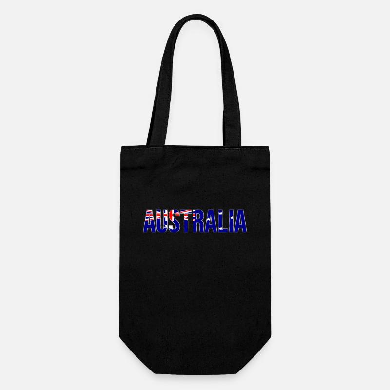 Conception de la police du drapeau australien - Sac à bouteille - noir