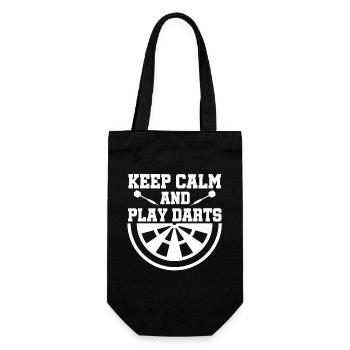 Keep Calm And Play Darts - Design - Gift Bag for Bottles - black - Front