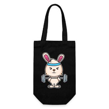 Fitness Bunny - Gift Bag for Bottles - black - Front