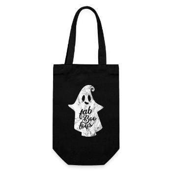 FaBOOlous - Fabulous - Halloween - Geschenkbeutel für Flaschen - Schwarz - Vorne