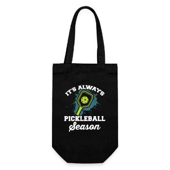 Pickleball - Pickleball Season - Gift Bag for Bottles - black - Front