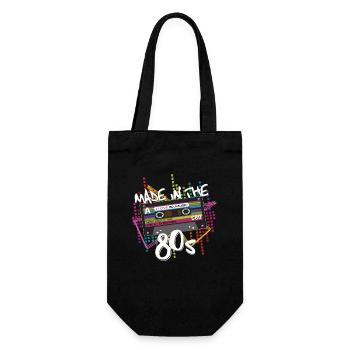 Made in the 80s Cassette 80s - Gift Bag for Bottles - black - Front