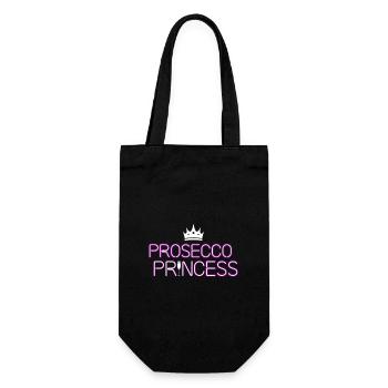Prosecco Prinzessin - Geschenkbeutel für Flaschen - Schwarz - Vorne