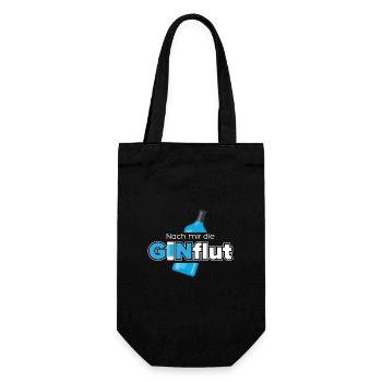 Nach mir die GINflut - Geschenkbeutel für Flaschen - Schwarz - Vorne