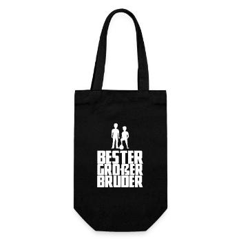 Bester großer Bruder - Geschenkbeutel für Flaschen - Schwarz - Vorne