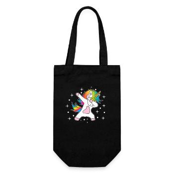 Unicorn Dab Rainbow - Gift Bag for Bottles - black - Front