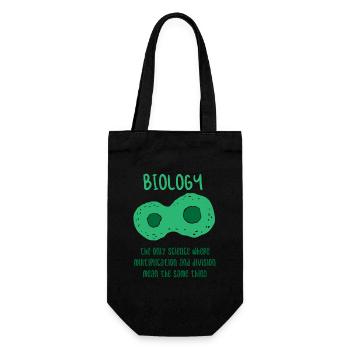 Biologie biologiste science cadeau d'écologie - Sac à bouteille - noir - Devant